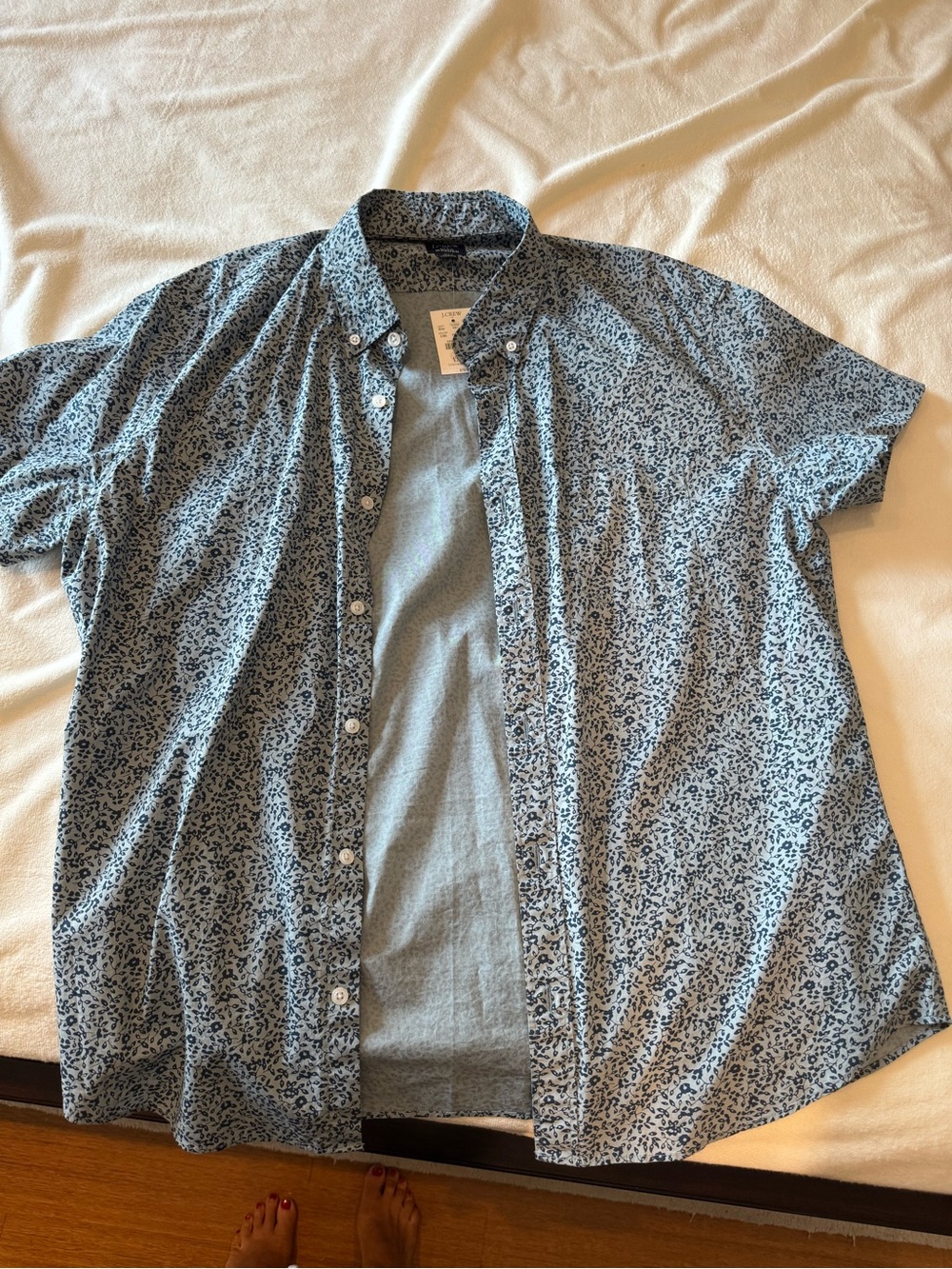 J Crew Men XL flex wash NWT button down